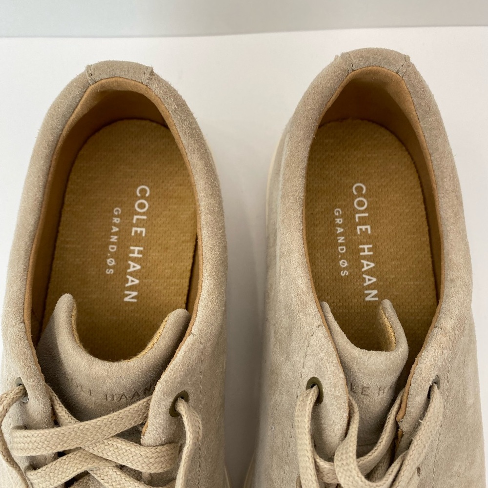 NEW Cole Haan Women's Beige Suede Sneakers size 8 Grand Crosscourt II - Picture 2 of 6